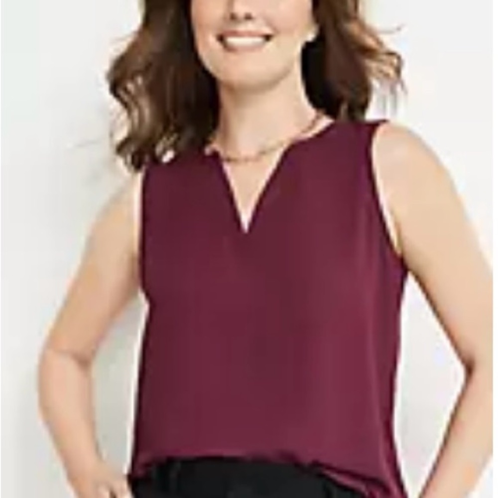 Maurices Atwood Burgundy Sleeveless Tank Top